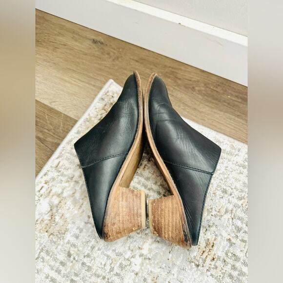 Kelsi Dagger Brooklyn Kellum Ankle Boot Black Leather Western Mule Slide 6.5 - Picture 7 of 9